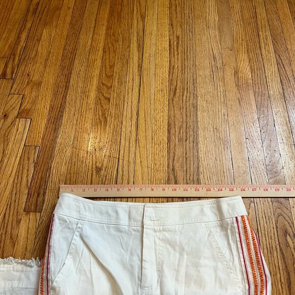 Trina Turk INC Pants Womens 4 White Side Stripe Linen Blend Straight - Picture 13 of 13
